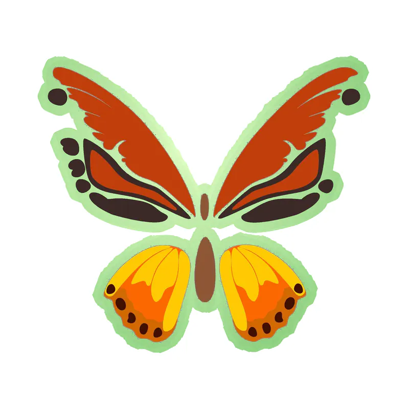 Butterfly - Glow in the Dark Vinyl Decal