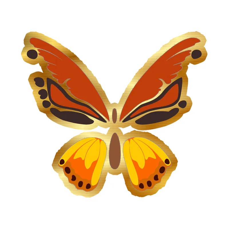 Butterfly - Gold Chrome Vinyl Decal