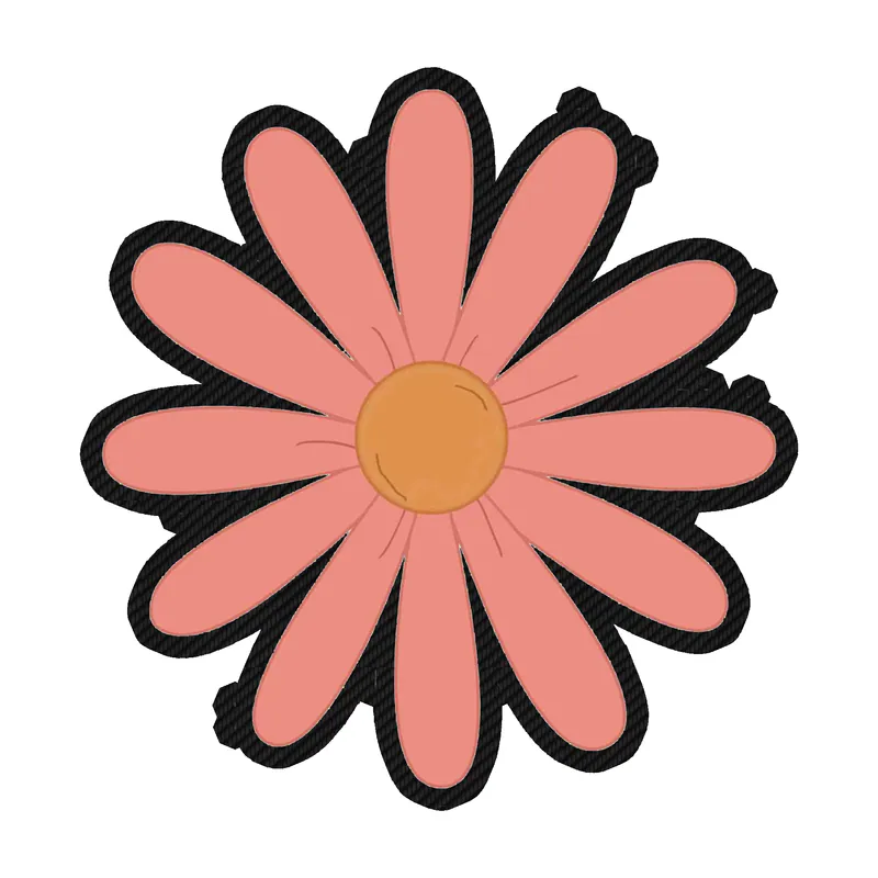 Flower Carbon Fiber Vinyl Decal - Custom Size