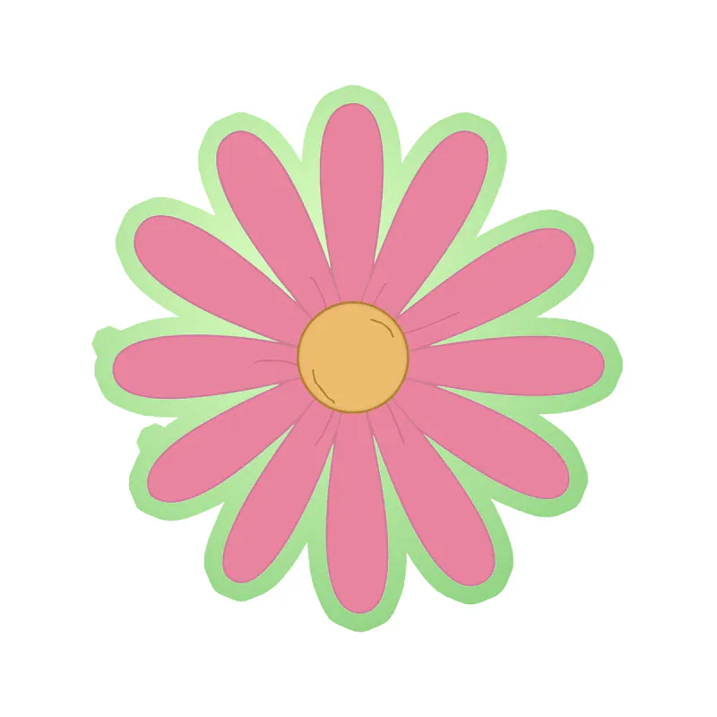 Flower Glow in the Dark Vinyl Decal - Custom Size