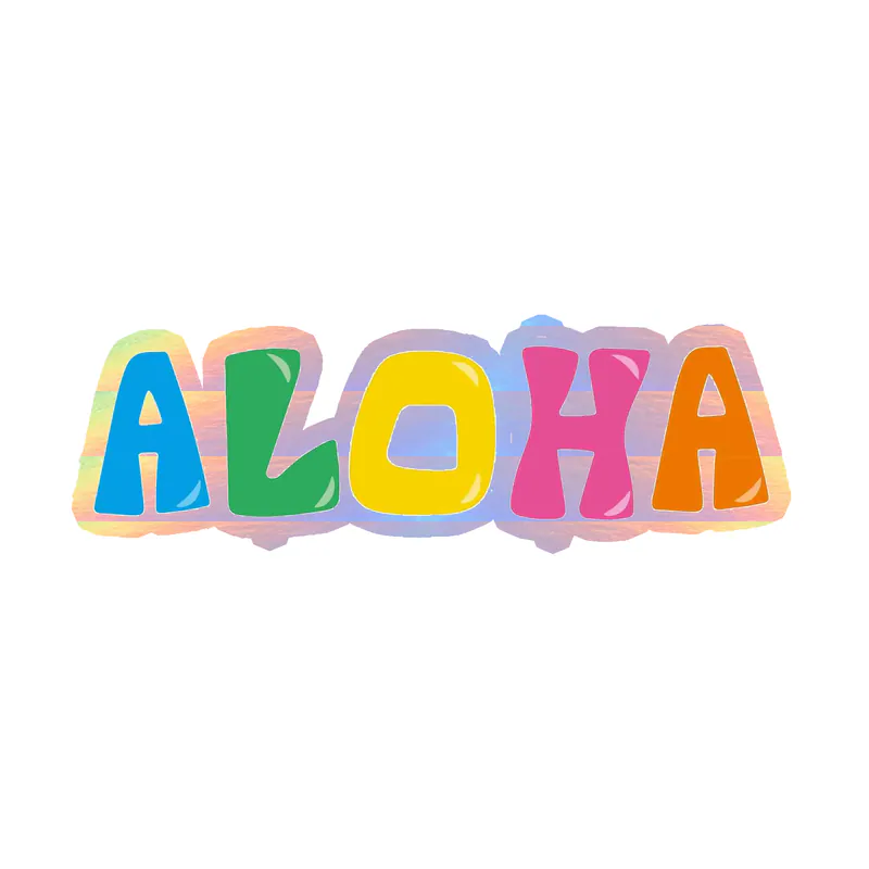 Aloha - Holographic Vinyl Decal