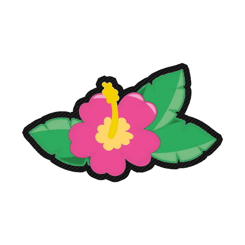 Pink Flower Carbon Fiber Vinyl Decal - Custom Size