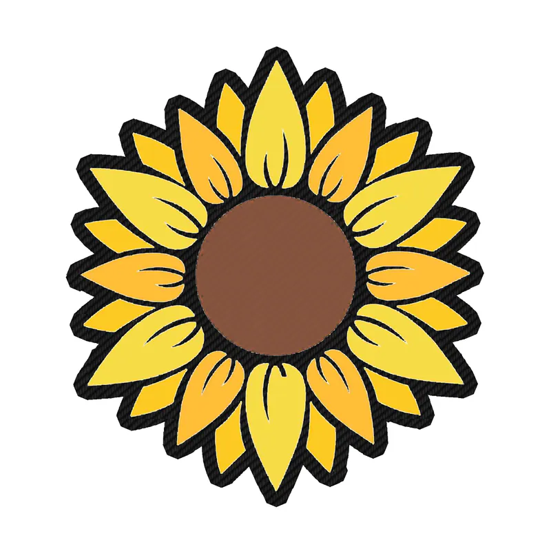 Sunflower Full Color Vinyl - Carbon Fiber Vinyl Sticker - Custom Size