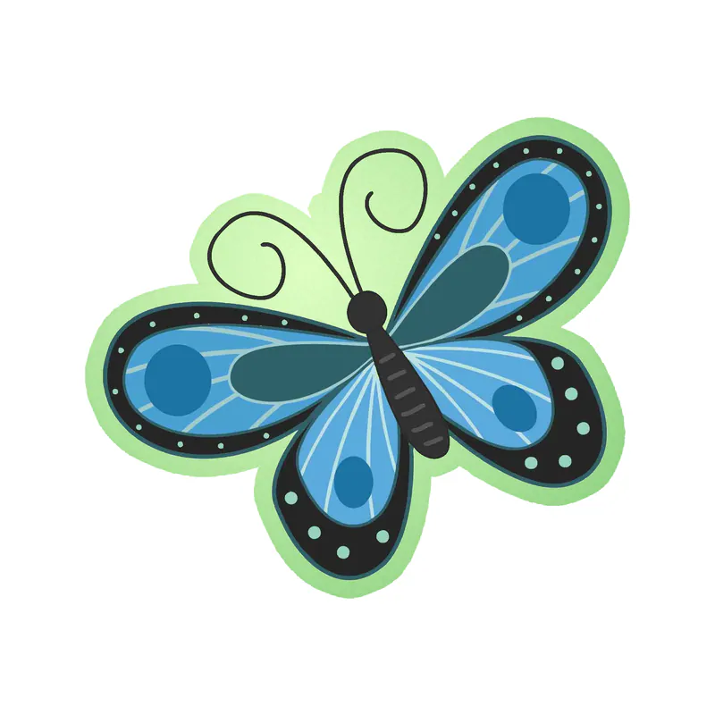 Butterfly - Glow in the Dark Vinyl Decal