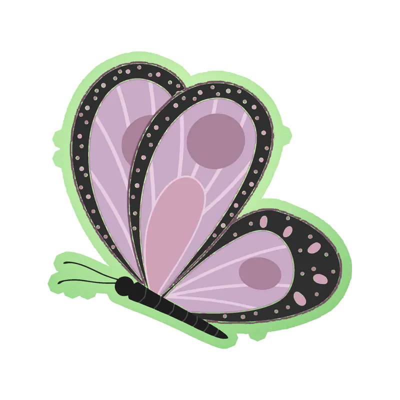 Butterfly - Glow in the Dark Vinyl Decal