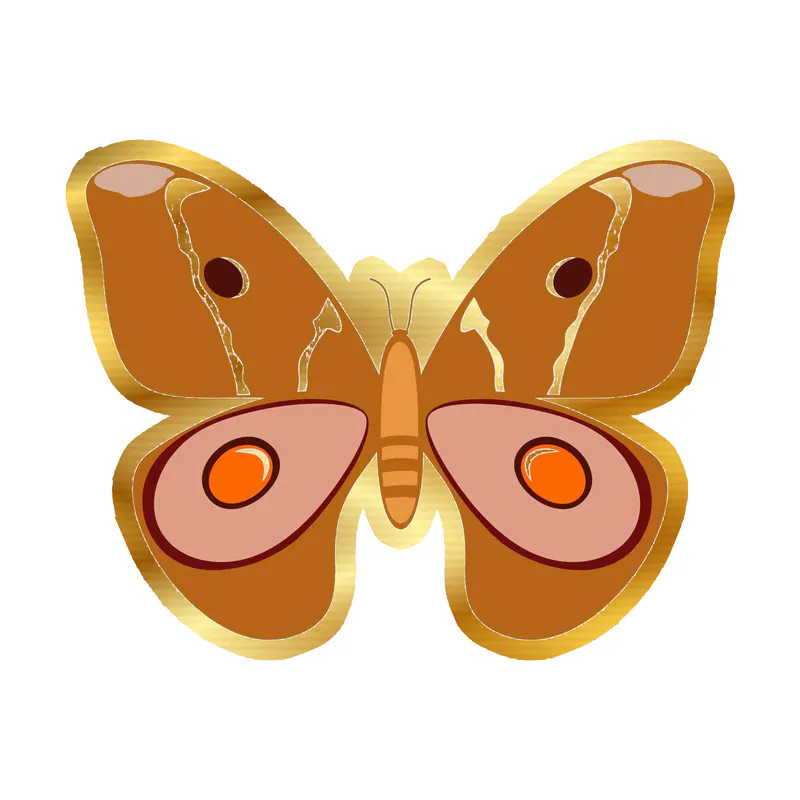 Butterfly - Gold Chrome Vinyl Decal