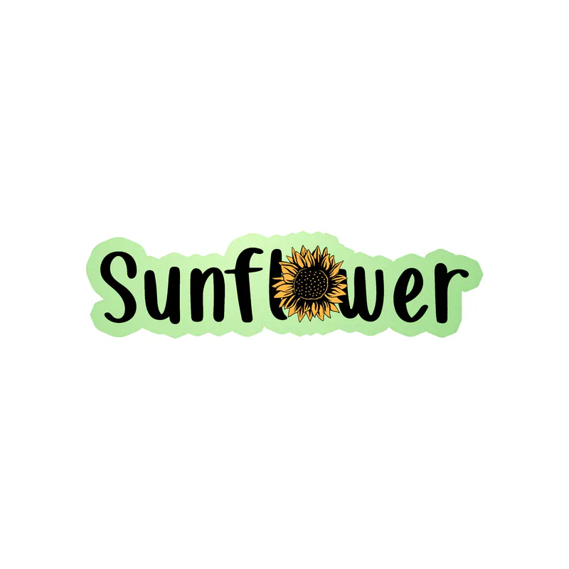 Sunflower Full Color Vinyl - Glow in the Dark Vinyl Sticker - Custom Size