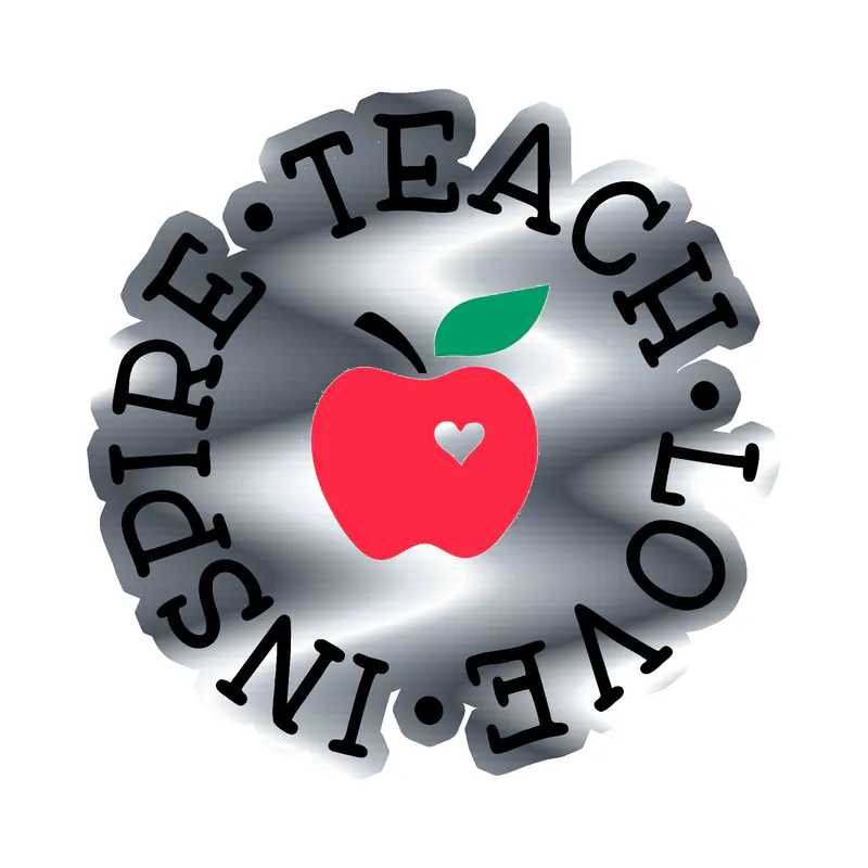 Teach Love Inspire - Silver Chrome Vinyl Decal - Custom Size
