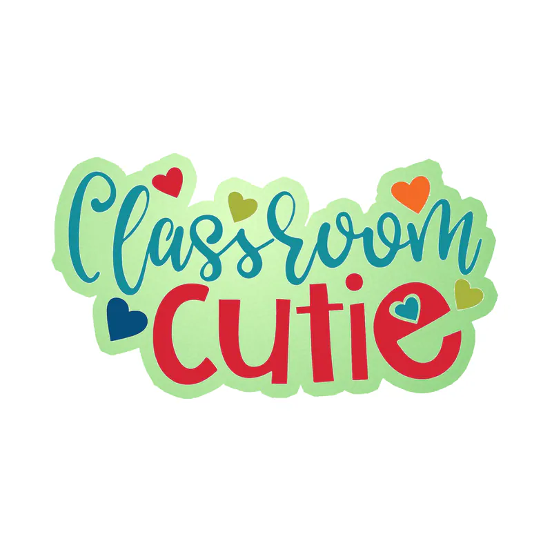 Classroom Cutie - Glow in the Dark Vinyl Decal - Custom Size