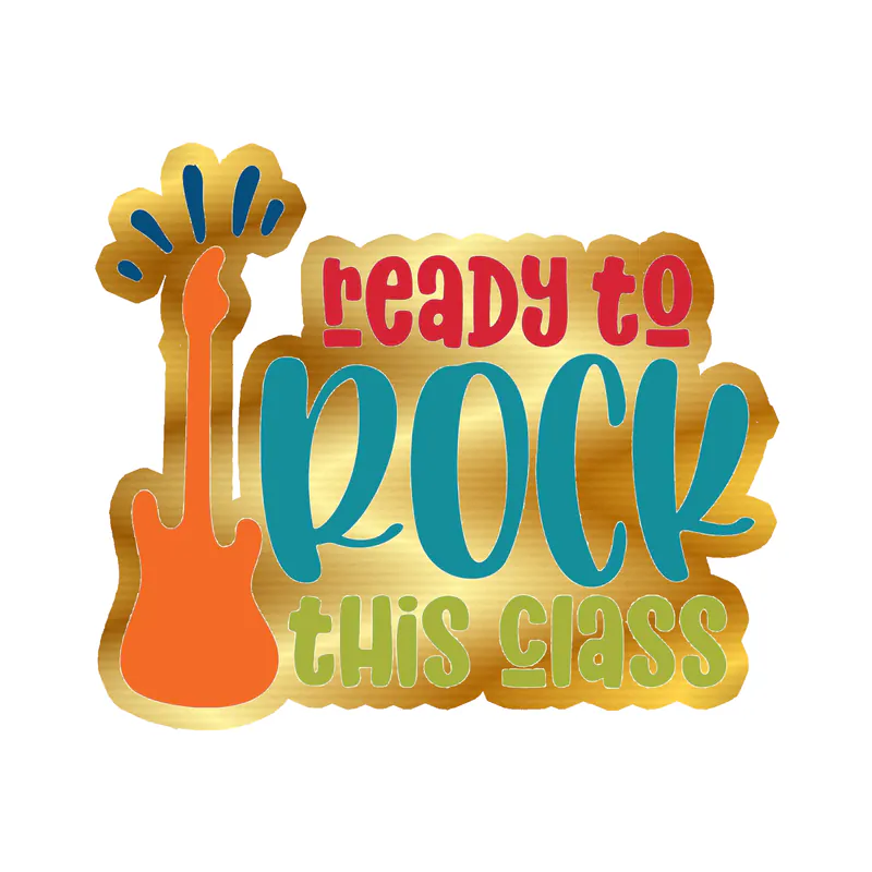 Ready to Rock - Gold Chrome Vinyl Decal - Custom Size