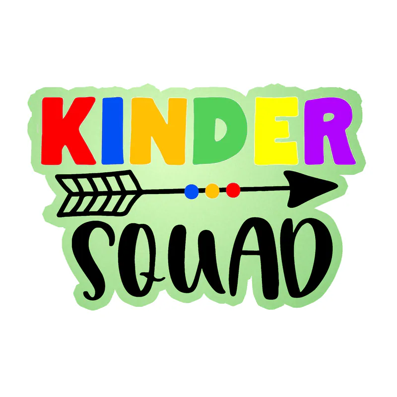 Kinder Squad - Glow in the Dark Vinyl Decal - Custom Size