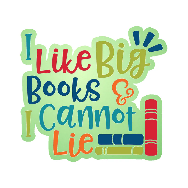Big Books - Glow in the Dark Vinyl Decal - Custom Size