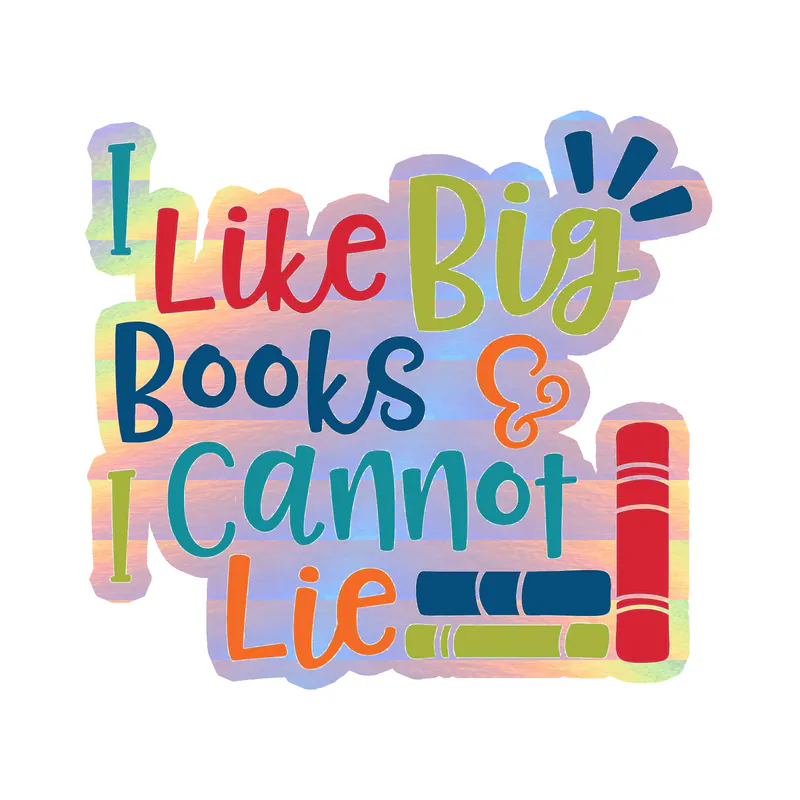 Big Books - Holographic Vinyl Decal - Custom Size