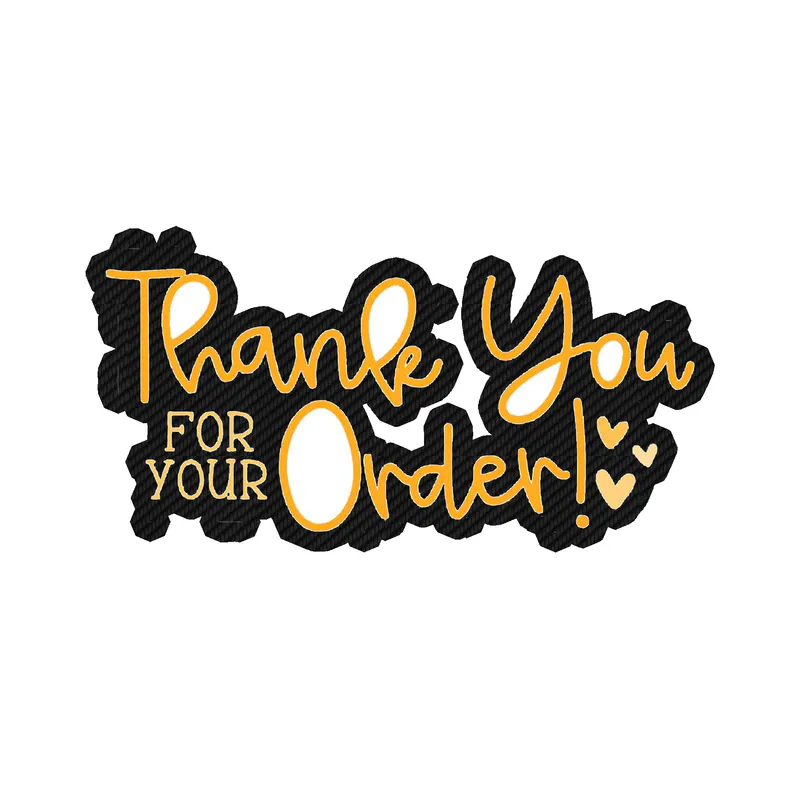 Thank You for Your Order - Carbon Fiber Vinyl Decal