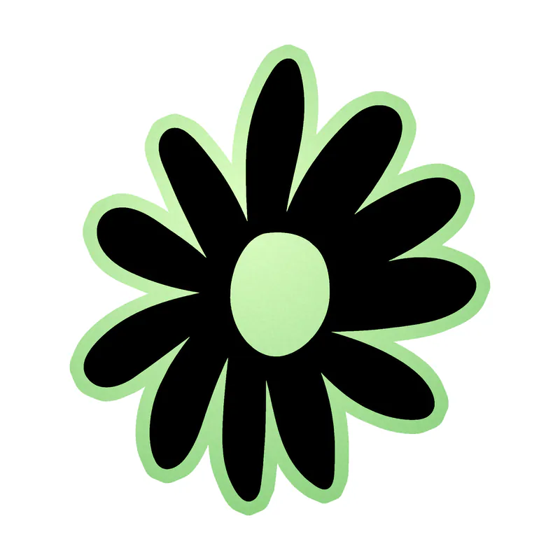 Daisy - Glow in the Dark Vinyl Decal - Custom Size