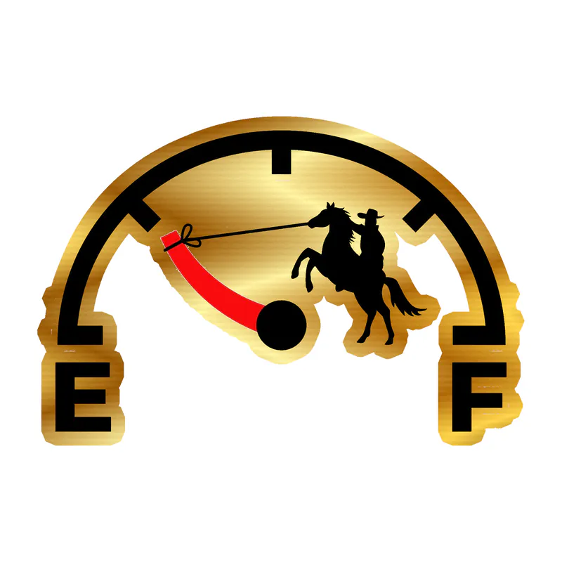 Empty Gas - Gold Chrome Vinyl Decal - Custom Size