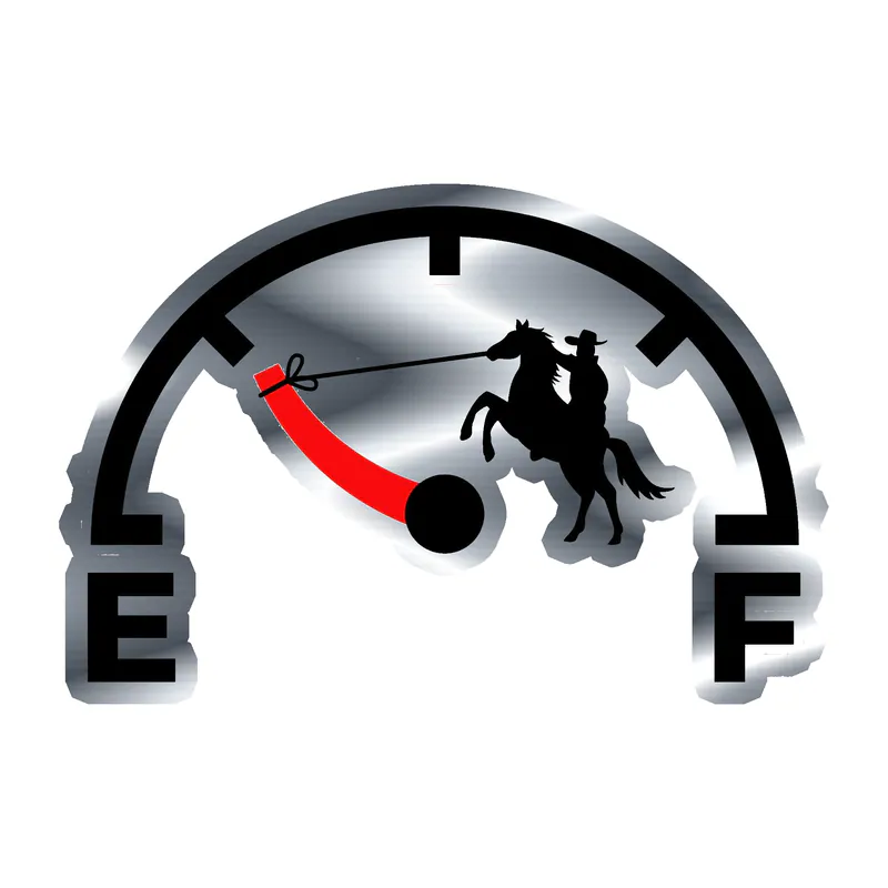 Empty Gas - Silver Chrome Vinyl Decal - Custom Size