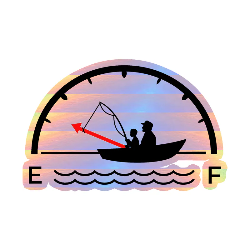 Empty Gas - Holographic Vinyl Decal - Custom Size