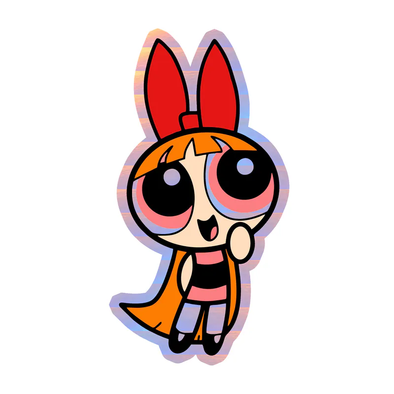 Powerpuff Girls- Blossom - Holographic Vinyl Decal - Custom Size