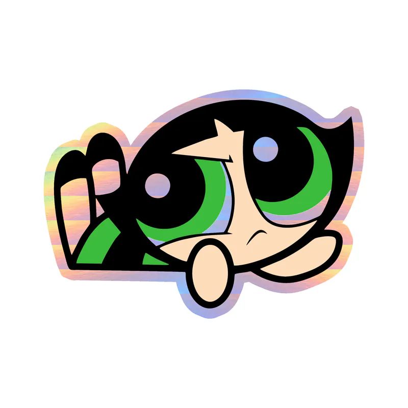 Powerpuff Girls- Buttercup - Holographic Vinyl Decal - Custom Size