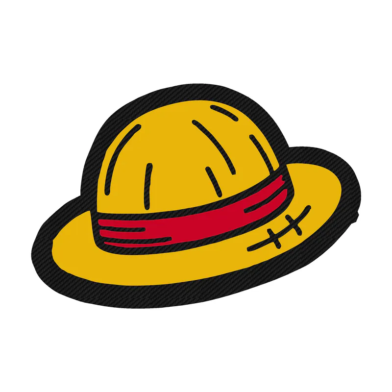 Luffy Hat Carbon Fiber Vinyl Decal - Custom Size