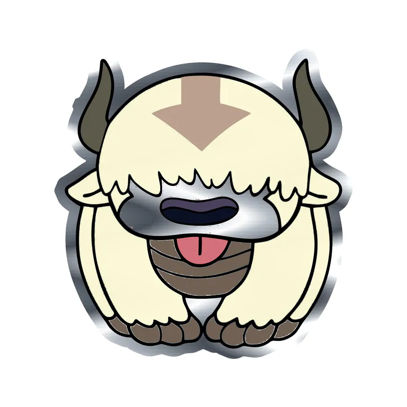 Appa Silver Chrome Vinyl Decal - Custom Size