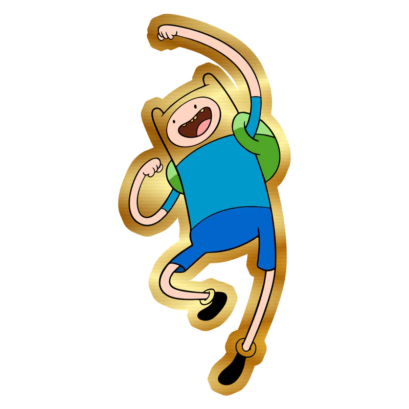 Finn Gold Chrome Vinyl Decal - Custom Size