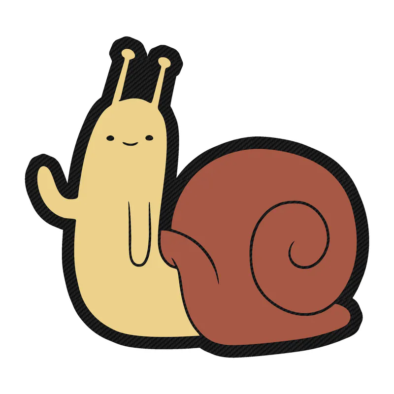 Adventure Time Snail Carbon Fiber Vinyl Decal - Custom Size