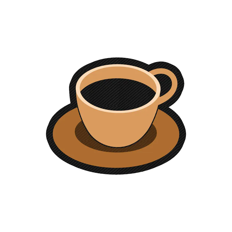Coffee Carbon Fiber Vinyl Decal - Custom Size