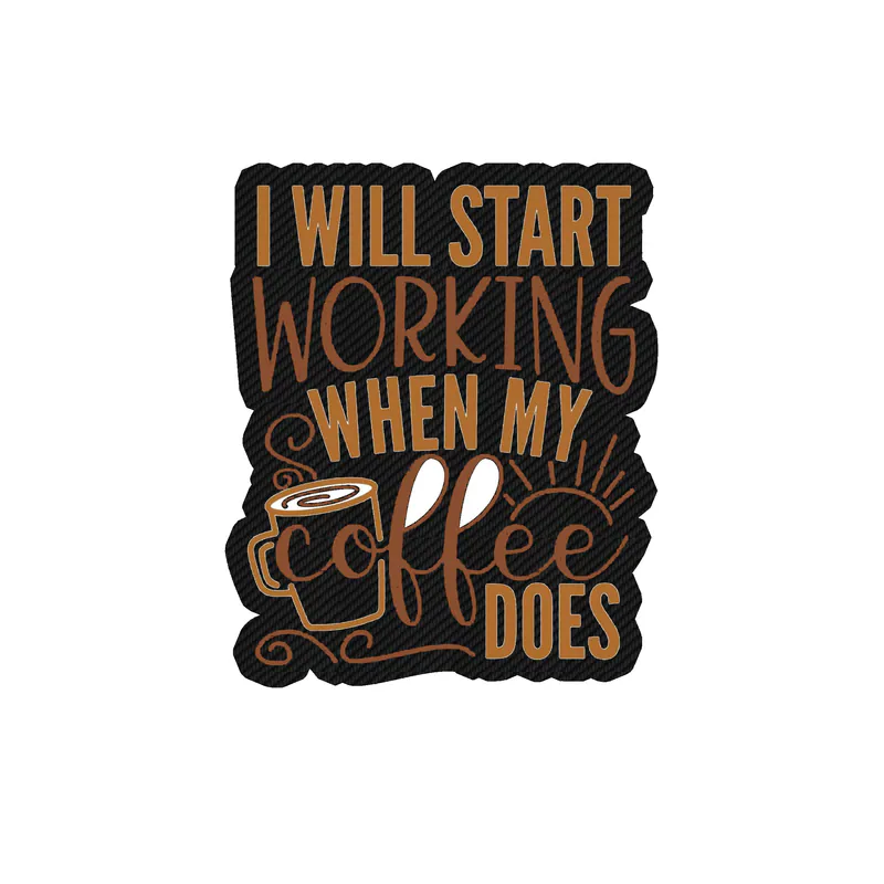 Coffee Carbon Fiber Vinyl Decal - Custom Size