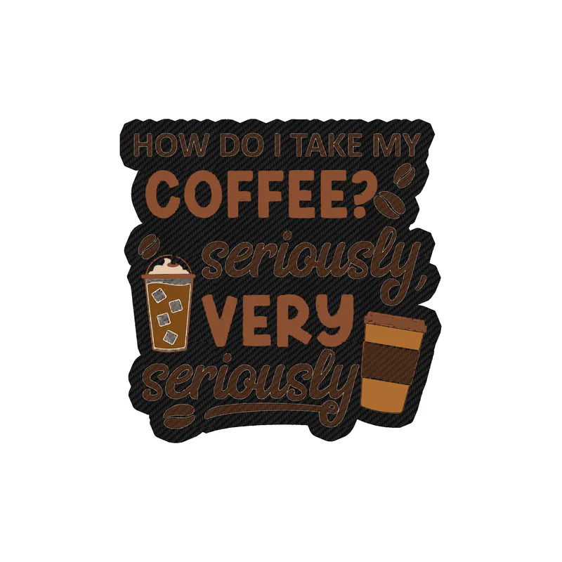 Coffee Carbon Fiber Vinyl Decal - Custom Size