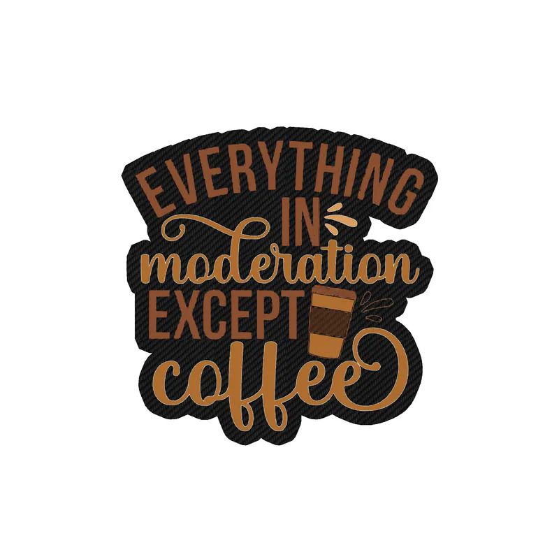Coffee Carbon Fiber Vinyl Decal - Custom Size