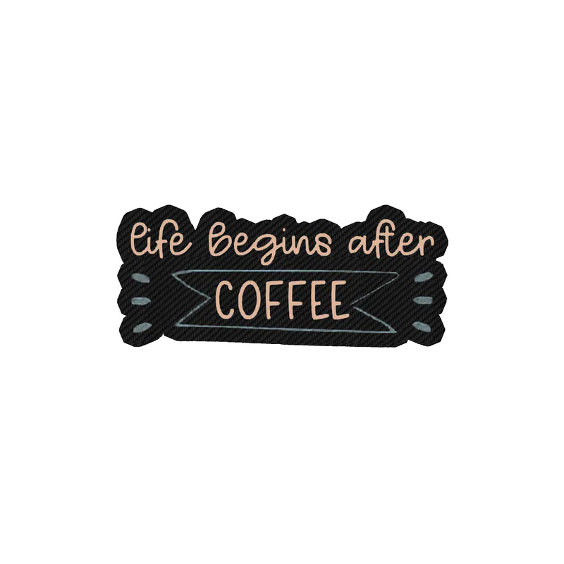 Coffee Carbon Fiber Vinyl Decal - Custom Size