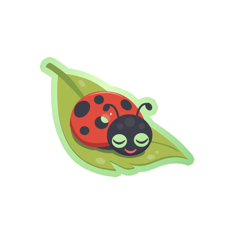 Ladybug Glow in the Dark Vinyl Decal - Custom Size