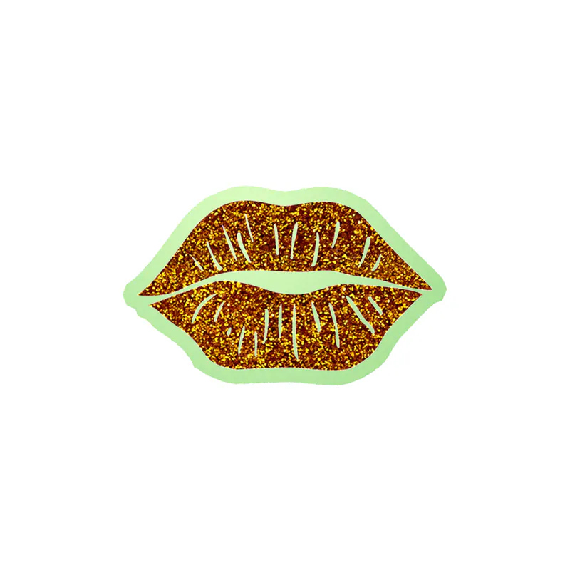 Lips - Glow in the Dark Vinyl Sticker - Custom Size