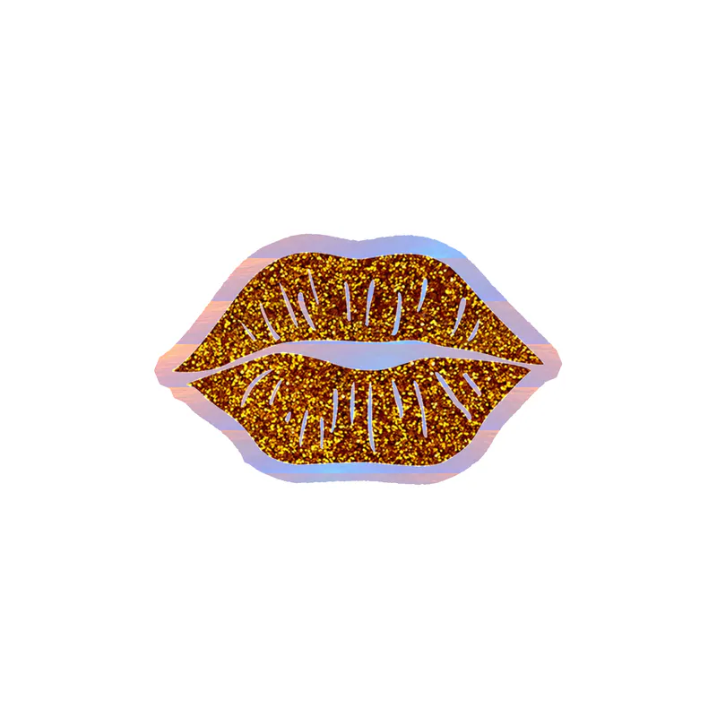 Lips - Holographic Vinyl Sticker - Custom Size