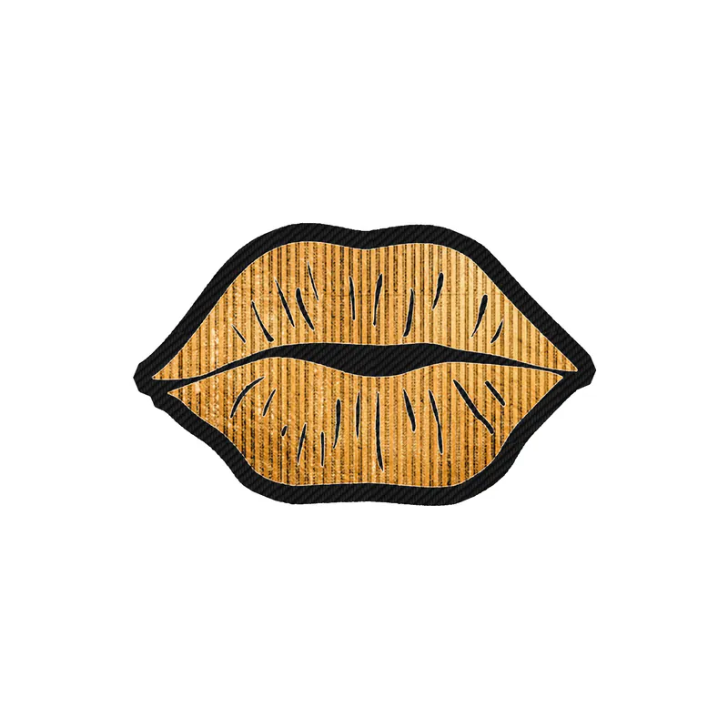 Lips - Carbon Fiber Vinyl Sticker - Custom Size