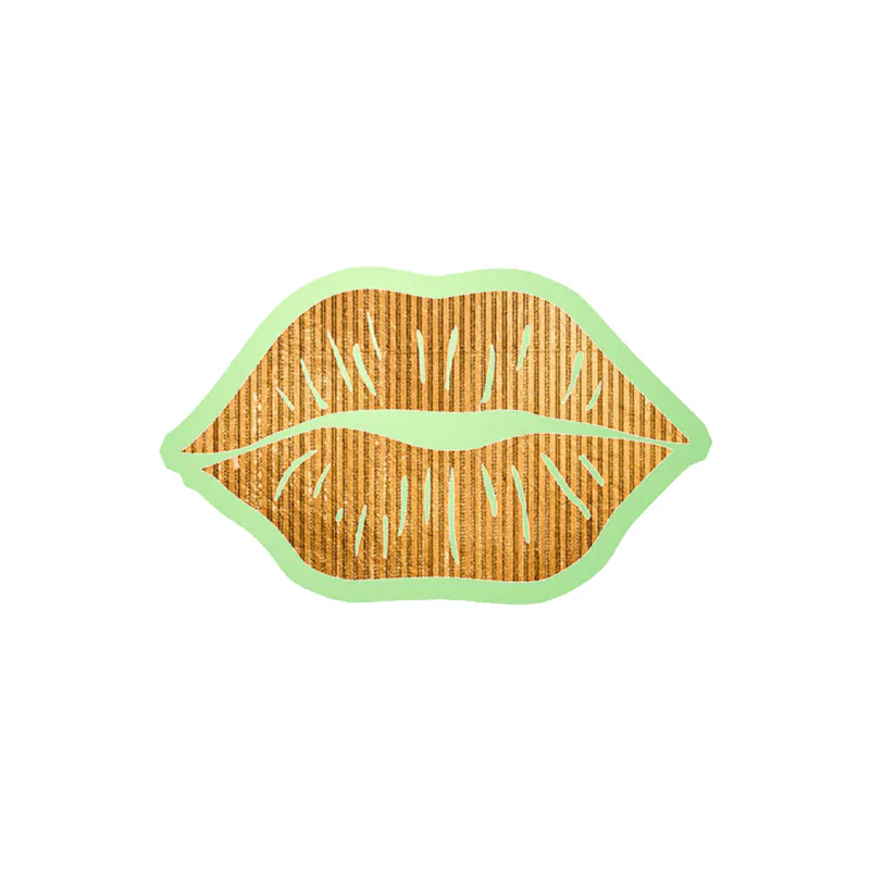 Lips - Glow in the Dark Vinyl Sticker - Custom Size
