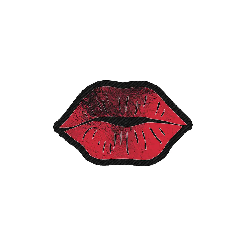 Lips - Carbon Fiber Vinyl Sticker - Custom Size