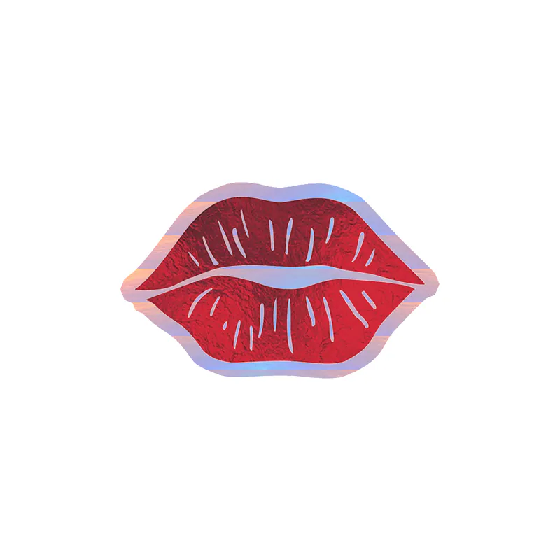 Lips - Holographic Vinyl Sticker - Custom Size