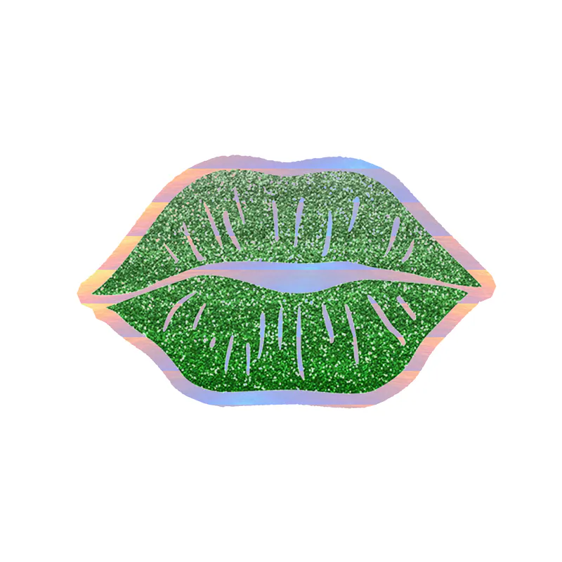 Lips - Holographic Vinyl Sticker - Custom Size