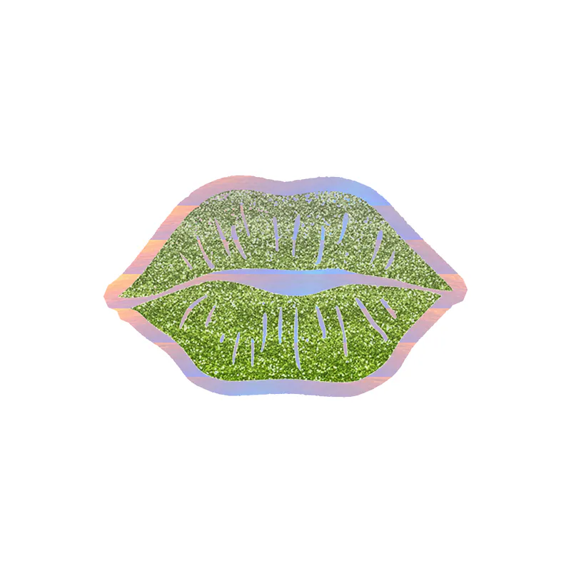 Lips - Holographic Vinyl Sticker - Custom Size
