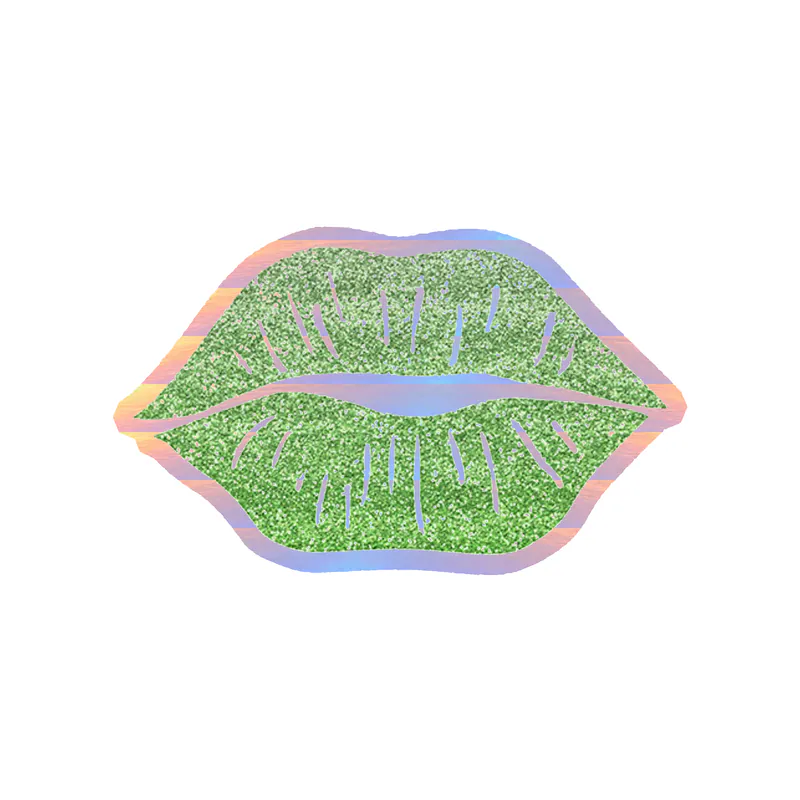 Lips - Holographic Vinyl Sticker - Custom Size