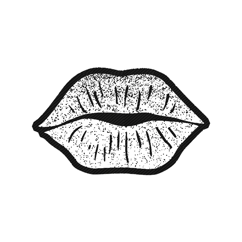 Lips - Carbon Fiber Vinyl Sticker - Custom Size