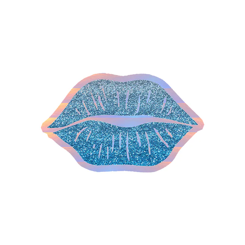Lips - Holographic Vinyl Sticker - Custom Size
