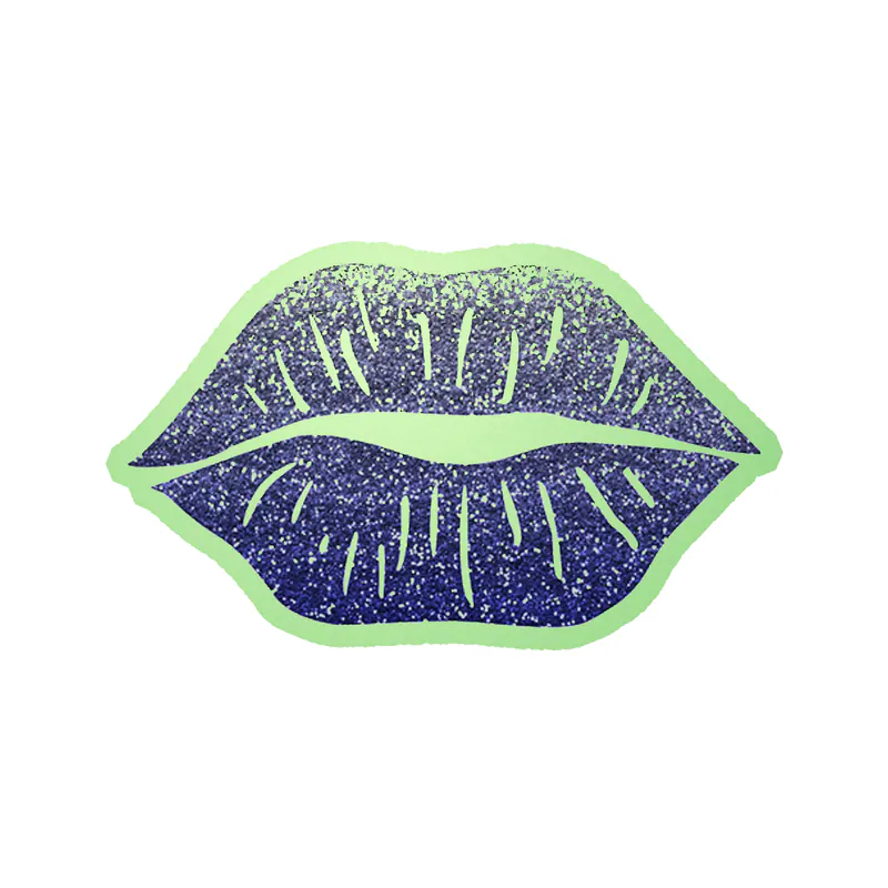 Lips - Glow in the Dark Vinyl Sticker - Custom Size