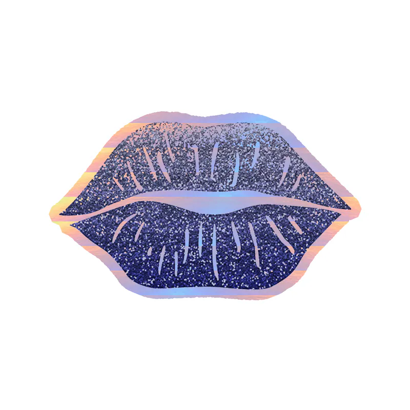 Lips - Holographic Vinyl Sticker - Custom Size