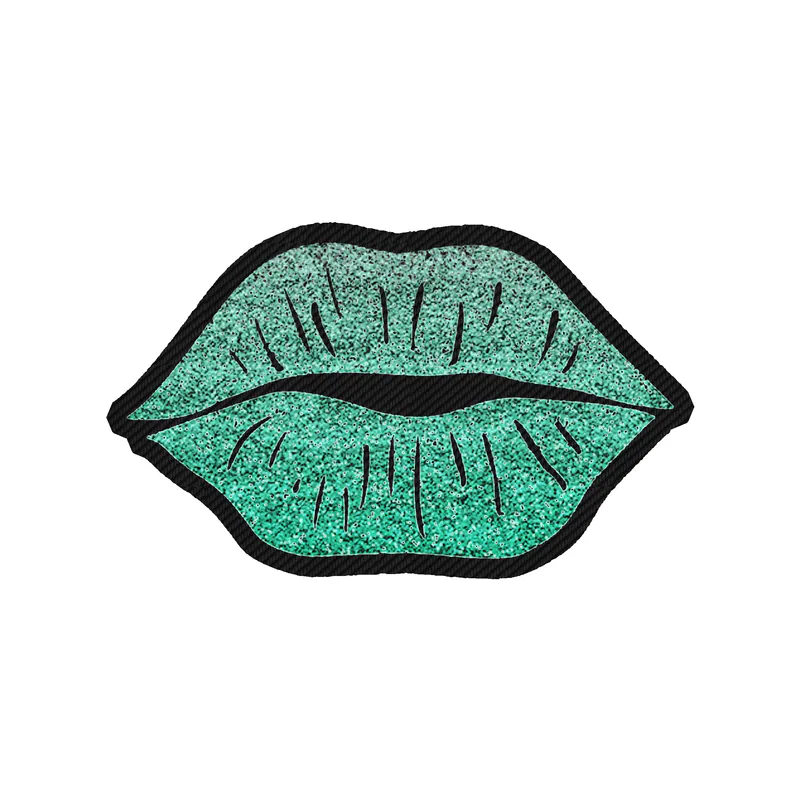 Lips - Carbon Fiber Vinyl Sticker - Custom Size