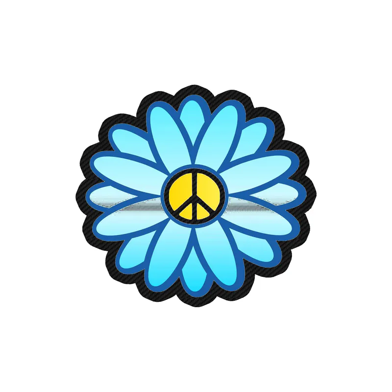 Flower Carbon Fiber Vinyl Decal - Custom Size