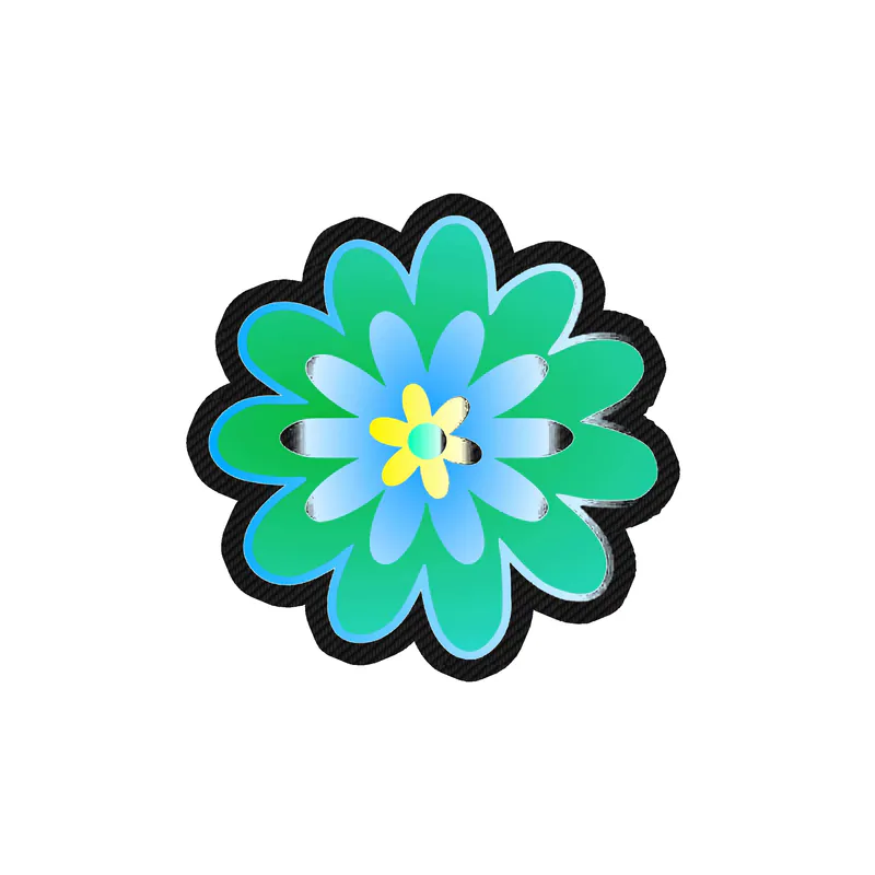 Flower Carbon Fiber Vinyl Decal - Custom Size